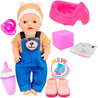 Пупс Miss Kapriz FCJ0577205 интерактивный со светящимися ботиночками и с аксесс., в пак. 908-814