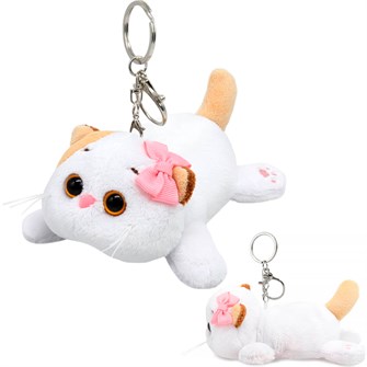 Ли-Ли Кошечка с бантиком лежачая, игрушка с кольцом, 11 см LKta-001 146-197