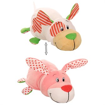 Игрушка Вывернушка 2 в 1 Ням-Ням Щеночек с аром,мятной жвачки-Зайчонок фрукт.жвач 35см 1toy Т13912 . 746-255