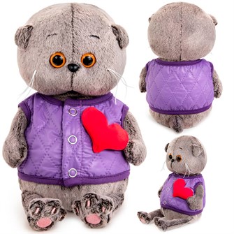 Басик BABY в дутом жилете с сердечком BB-123 946-481