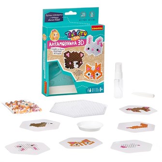 Набор ДТ Аквамозаика 3D 3 фигуры. 3 фигуры. Медведь, заяц, лиса ВВ3356. 677-916