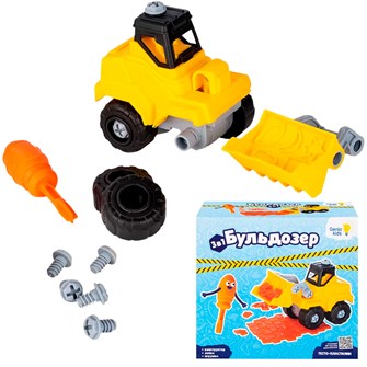 Набор для творчества Тесто-пластилин Бульдозер TA2106 /Genio Kids 988-550