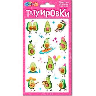 Набор для творчества Тату в пакете Авокадо МУЛЬТИ АРТ TATTOO-123953 993-471