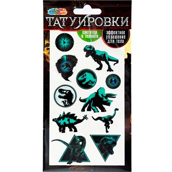 {{photo.Alt || photo.Description || 'Набор для творчества Тату Мир динозавров, светящиеся, 1 лист МУЛЬТИ АРТ TATTOO-117299'}}