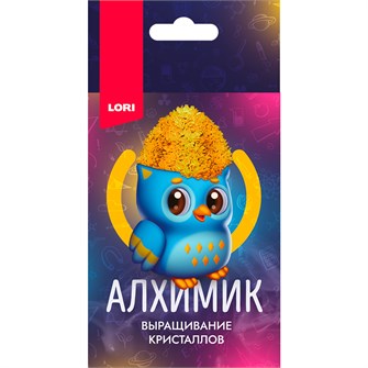 Набор для творчества Алхимик. Выращивание кристаллов. Животные. Голубая сова Крп-018 Lori 983-568