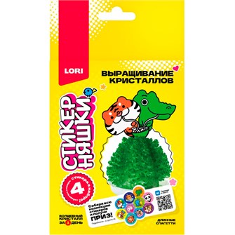 Набор для творчества Выращивание кристаллов Длинные спагетти, зелёный кристалл Кфо-005 Lori 988-652