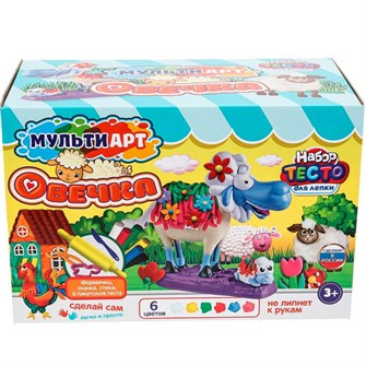 {{photo.Alt || photo.Description || 'Набор для творчества Тесто для лепки с формочками Милая овечка 27 см MultiArt PDSET-MAOVECHKA'}}