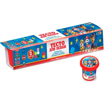 Набор для творчества Тесто для лепки Щенячий Патруль 6 цв. по 50 г МУЛЬТИ АРТ PD6-PP 993-453