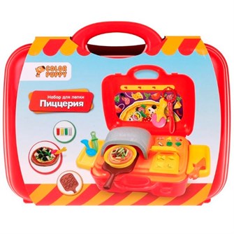 Набор для творчества Набор для лепки Пиццерия тесто 110 г, аксессуары 70087 987-648