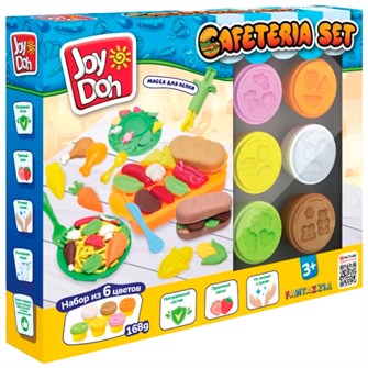 Набор для творчества Масса для лепки Joy Doh набор CAFETERIA SET-КАФЕТЕРИЙ,доп. пресс-формы,11 аксессуаров,6 баночек с тестом CAFE-168 pot /12/ *** 987-277