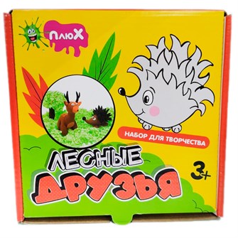Набор для творчества Type 2 Лесные друзья Воздушный пластилин 3 цвета,шариковый пластилин 2 вида Смайл 978-500