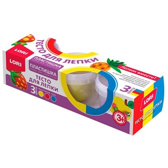 Набор для творчества Тесто для лепки №18 3 цв. 80гр. Тдл-021 Lori 376-909