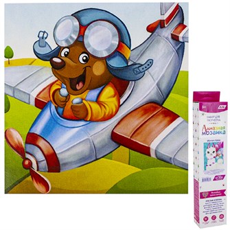 Набор для творчества Алмазная мозаика Смелый лётчик 30*30 см полная выкладка MOD039 977-091