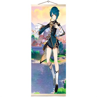 Набор для творчества Алмазная мозаика панно 35х90 Геншин СИН ЦЮ KM1099 989-721