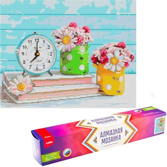 {{photo.Alt || photo.Description || 'Набор для творчества Алмазная мозаика 40*50 см полное заполнение Часы и цветы Ам-144 LORI'}}