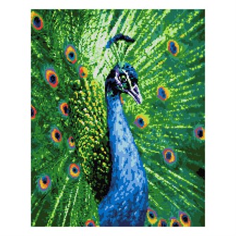 Набор для творчества Алмазная мозаика 40*50 см полное заполнение Павлин Ам-122 LORI 983-721