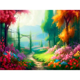 Набор для творчества Алмазная мозаика 30х40 см Таинственный сад НД-2055 983-652