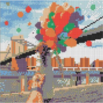 Набор для творчества Алмазная мозаика 5D Воздушные шары 30*30 см,без подрамника,полное заполнение 80886А 989-893