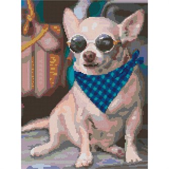 Набор для творчества Алмазная мозаика 30*40 см Стильный чихуахуа Ам-167 LORI 989-795