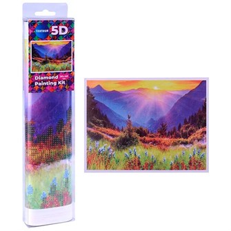 Набор для творчества Алмазная мозаика 5D Утро в горах 30х40см без подрамника частичное заполнение 89756 987-227