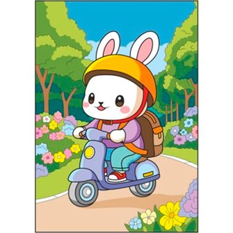 Набор для творчества Картина по номерам для малышей 20х30 Зайчик в парке Ркн-133 Lori 995-285