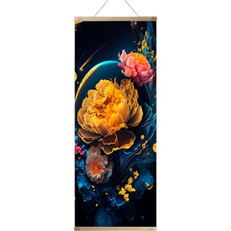 Набор для творчества Картина по номерам с поталью 35х88 см ПАННО ЖЕЛТЫЙ ПИОН HRP0119 988-736