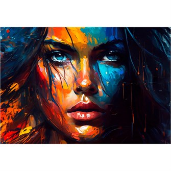 Набор для творчества Роспись по холсту 40х50 см Пронзающий взгляд девушки Х-4590 983-626