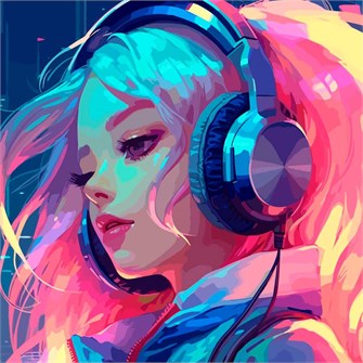 Набор для творчества Роспись по холсту 40х40 см Неоновая музыка Х-5604 983-619