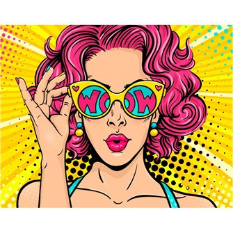 Набор для творчества Роспись по холсту 30х40 см Поп-арт девушка Х-4149 983-617