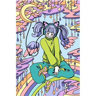 Набор Для Творчества Картина по номерам на подрамнике 20*30см Лунный блюз Рхд-025 Lori 983-241