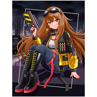 Набор для творчества Роспись по холсту 30х40 см Девушка на крыше высотки Х-8547 989-404