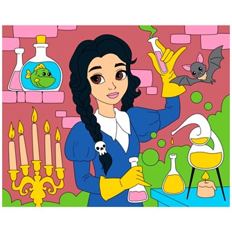 Набор для творчества Роспись по холсту 20*25 см НА УРОКЕ ХИМИИ ХК-7847 989-187