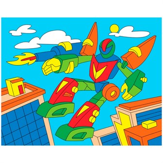 Набор для творчества Роспись по холсту 20*25 см ЛЕТАЮЩИЙ РОБОТ ХК-7849 989-186