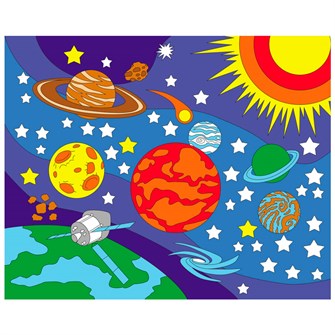 Набор для творчества Роспись по холсту 20*25 см ЗВЁЗДНЫЙ КОСМОС ХК-7844 989-182