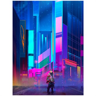 Набор для творчества Роспись по холсту 30*40см Город будущего ХК-6854 987-822