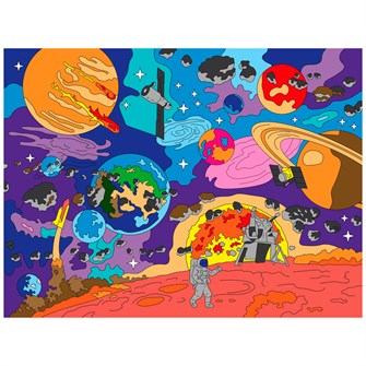 Набор для творчества Роспись по холсту 30х40 см. Загадочный космос ХК-7217 987-304