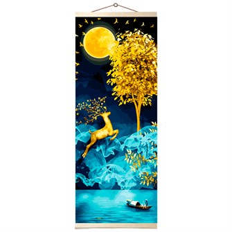 Набор для творчества Картина по номерам.Панно. ЗОЛОТОЙ ОЛЕНЬ 35х90 KHS0014 /20/ 978-904