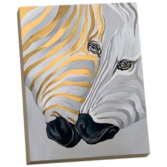 Набор для творчества Картина по номерам с поталью 40х50 ДВЕ ЗЕБРЫ (11 цветов) HR0387/18 978-720