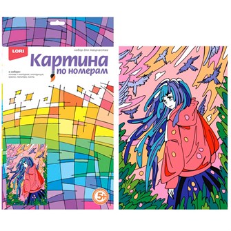 Набор для творчества Картина по номерам для малышей АНИМЕ 
