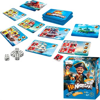 Игра карточная пиратская с кубиками 