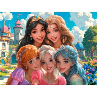 Пазл 260 Селфи красивых принцесс УК260-1994 935-800