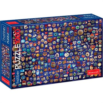 Пазл 1000 эл. Ностальгия -Значки- 1000ПЗ2_30306 Hatber. 935-093