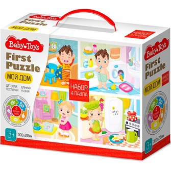 Пазл 4 в 1 First Puzzle Мой дом Baby Toys 04364. 934-731