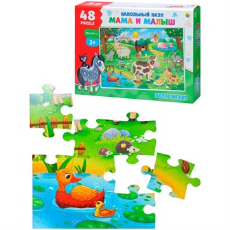 Пазл Напольный 48 эл Мама и малыш П48-9966 933-312