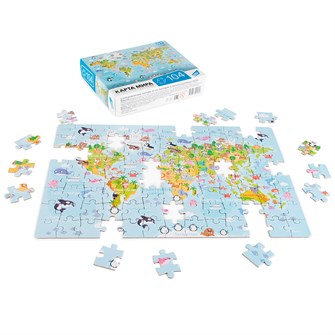 Пазл 104 Карта мира RI1003 933-223
