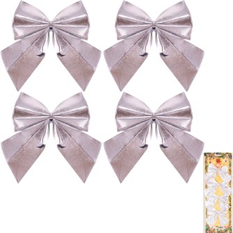 {{photo.Alt || photo.Description || 'Елочное украшение Бант 4шт. серебро FG240517074M-2'}}