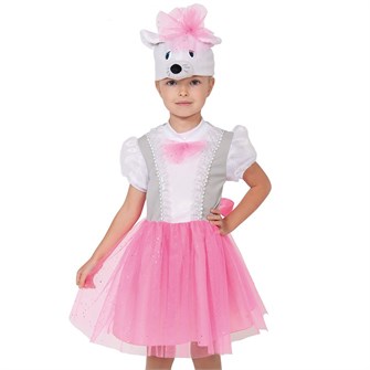 Карнавальный костюм Крыска Актриска К р.98-128 /плюш/ 651-811