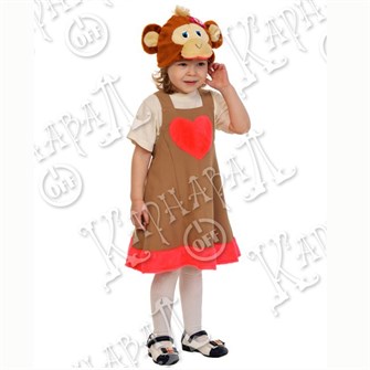 Карнавальный костюм Обезьянка К р.92-122 /ткань+плюш/ 452-508