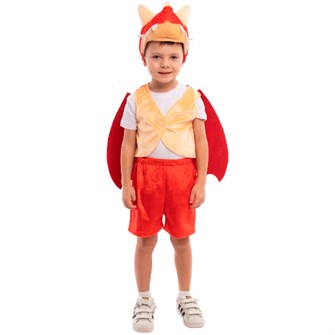 Карнавальный костюм Дракоша красный р 110-56 /плюш/Пуговка/ 751-593