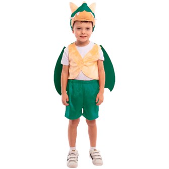 Карнавальный костюм Дракоша зеленый р 110-56 /плюш/Пуговка/ 751-409